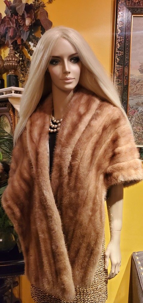 Chic Real Mink Fur Shawl