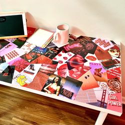 Custom Epoxy Desk 40”x24”, Great For Makeup Table, Study, Computer And More