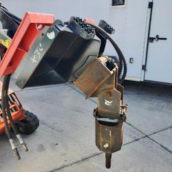 Bobcat 30C excavator hydraulic auger drive attachment 