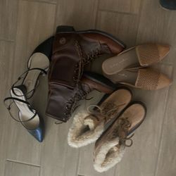 Women’s Shoes And Boots Leather Boots Are Double D And The Other One Dudes Are Snow Water Boots And They Are A Jbu Brand Brand New Also