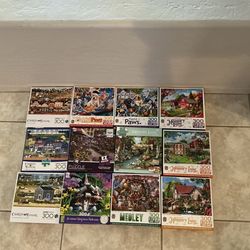 Puzzles  used  1000  pieces  750  pieces 500 pieces  300