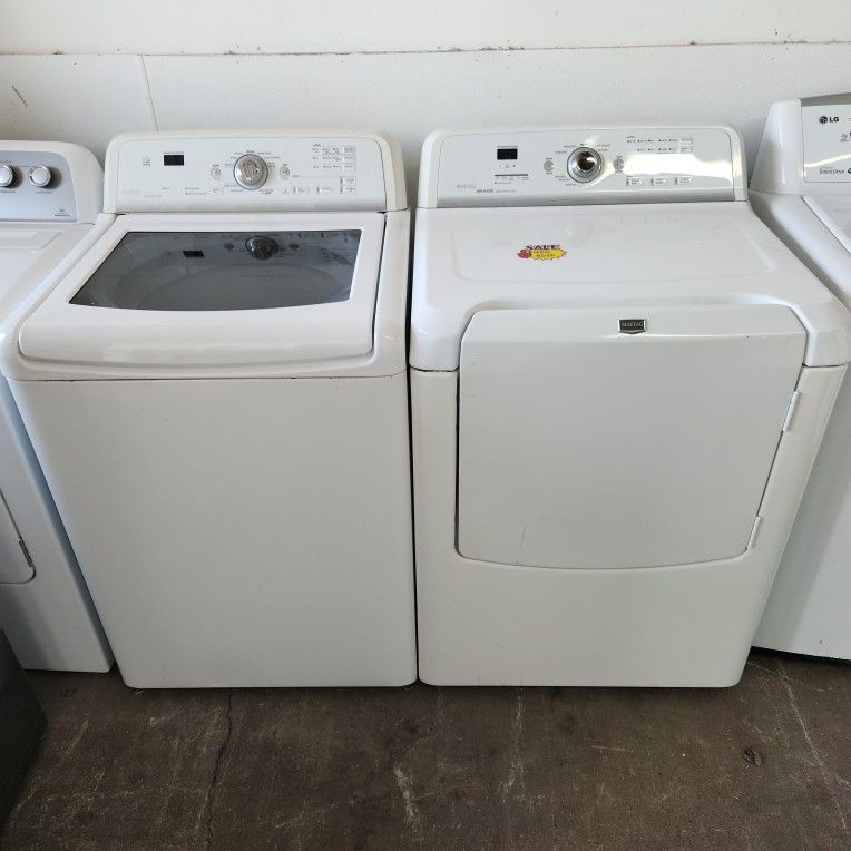 MAYTAG BRAVOS WASHER AND ELECTRIC DRYER DELIVERY IS AVAILABLE AND HOOK UP 60 DAYS WARRANTY 