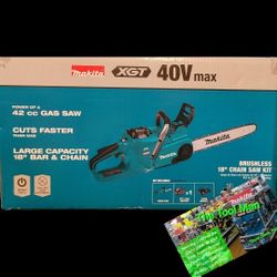 Makita 18" 40v Cordless Chainsaw Kit Brushless $335 Firm Pickup Only