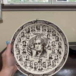 "Our Presidential Gallery" Plate  - Vernon Kilns Collector Vintage 