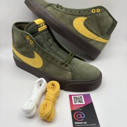 New Nike AntiHero x Zoom Blazer QS SB Mid Mens Size 8.5 Rough Green 