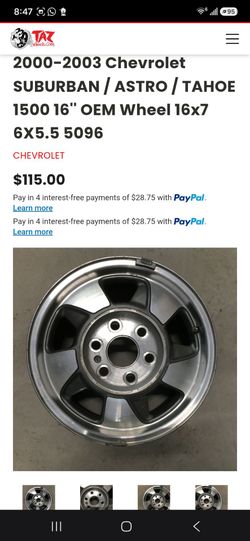2 rims with tires , for chevy .