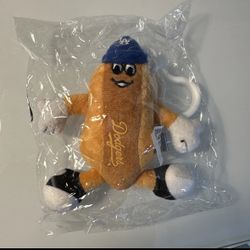 Dodgers Dodger Dog Plush Keychain (MLB Hologram – Hard to Find)