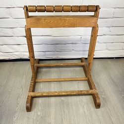 Yarn Woodworking Primitive Wooden Stand