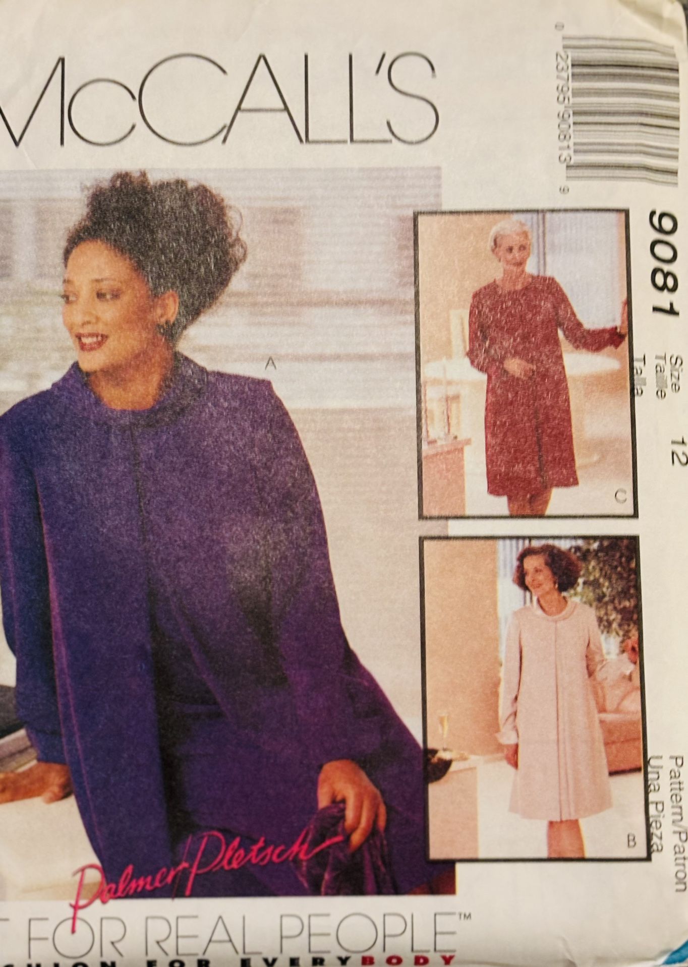 McCall's 9081 Vintage Dresses by Palmer Pletsch UNCUT Sizes 12