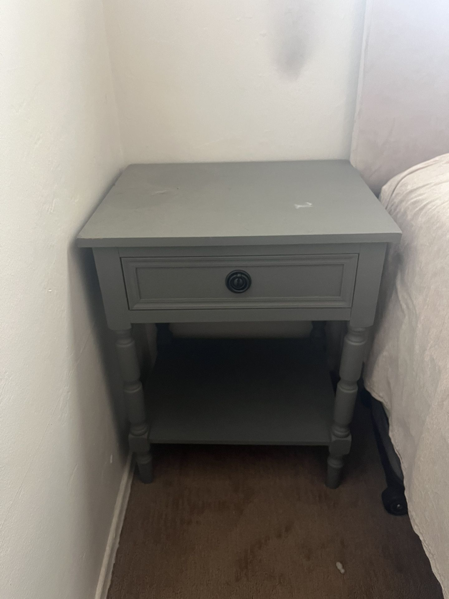 Two Grey Side Tables - New Condition
