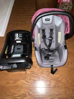 Evenflo Infant Car Seat with Base – Like New (2023 Manufacture Date)