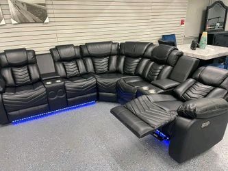 Reclining Sectional Available (NEW). Take it home with just $53 down and pay in small monthly installments.