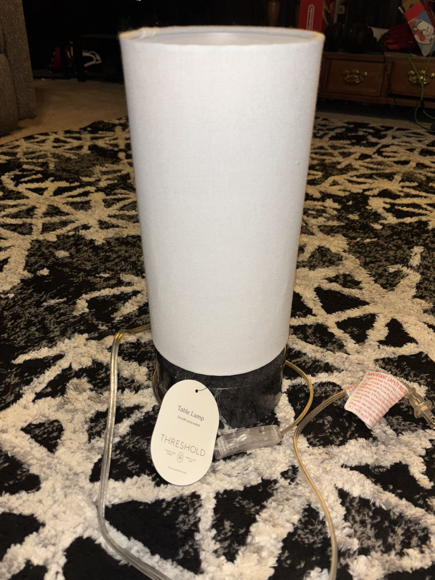 Threshold Faux Black Marble Table Lamp