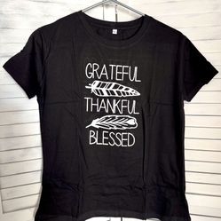 Grateful Thankful Blessed Shirt, XL