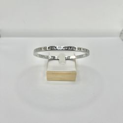 Roma Numbers Silver Bangle with Czs