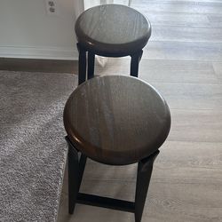 Set of Two Industrial Stools