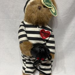 BEARINGTON BEAR “Prisoner Of Love “  Valentine Bear In Prisoner Uniform 