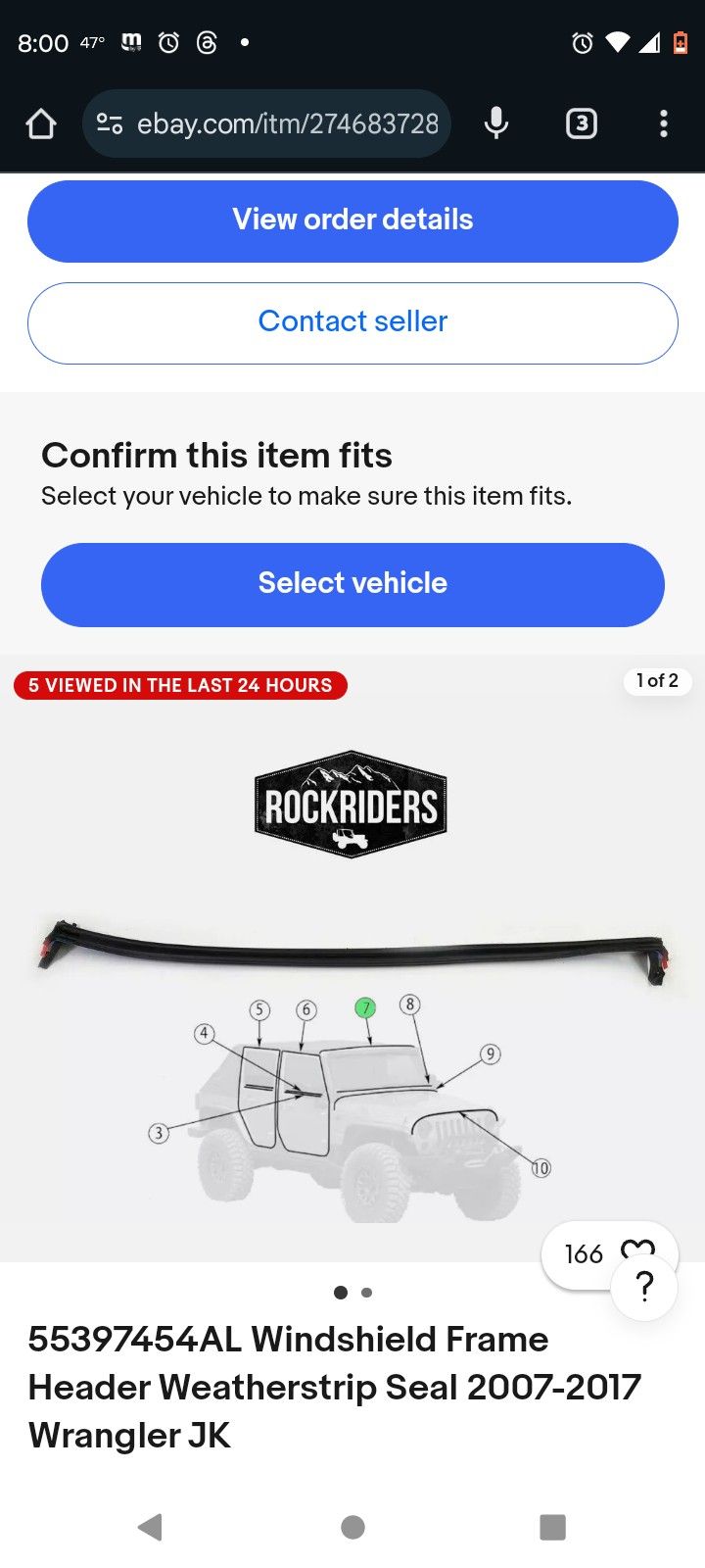 Jeep Weather Strip for Windshield