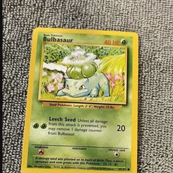 CA. POKÉMON. BULBASAUR. 44/102. BASE SET. 1999.