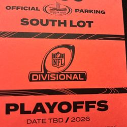 BEARS PLAYOFF GAME SOUTH LOT PARKING PASS 