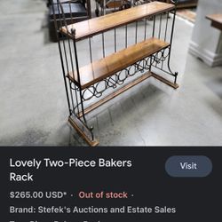 Lovely Bakers Rack 200.00 Or Best Offer 