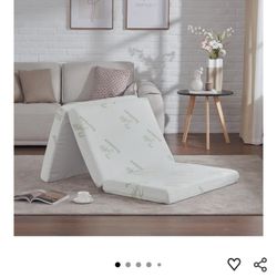 Twin XL Trifold Folding Foam Mattress 4" With Bag