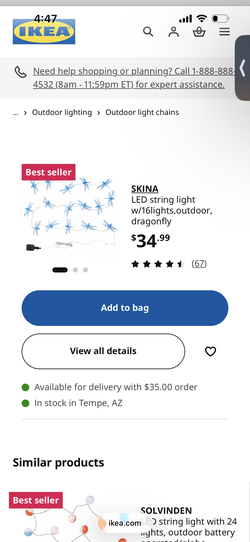 IKEA Dragonfly LED lights