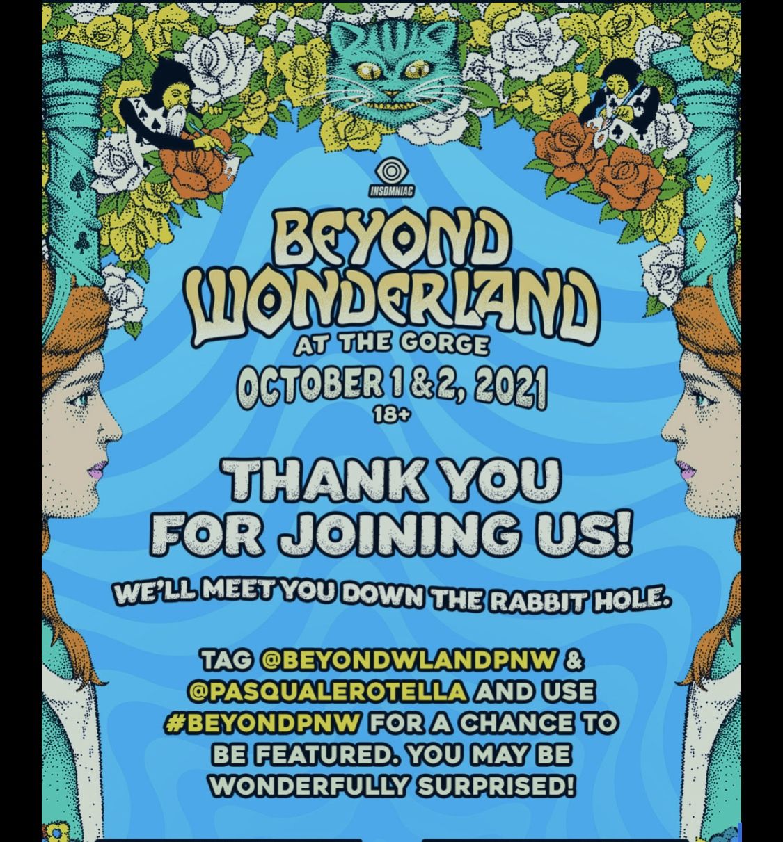 PAIR OF 2-DAY PASSES  TO “WONDERLAND” AT THE GORGE PAID $515 ASKING $215