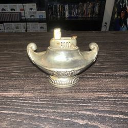 VTG Table Lighter Aladdin Lamp Occupied Japan Silver Tone -UNTESTED
