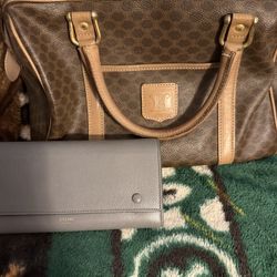 Gently Used Celine Boston Bag And Wallet 