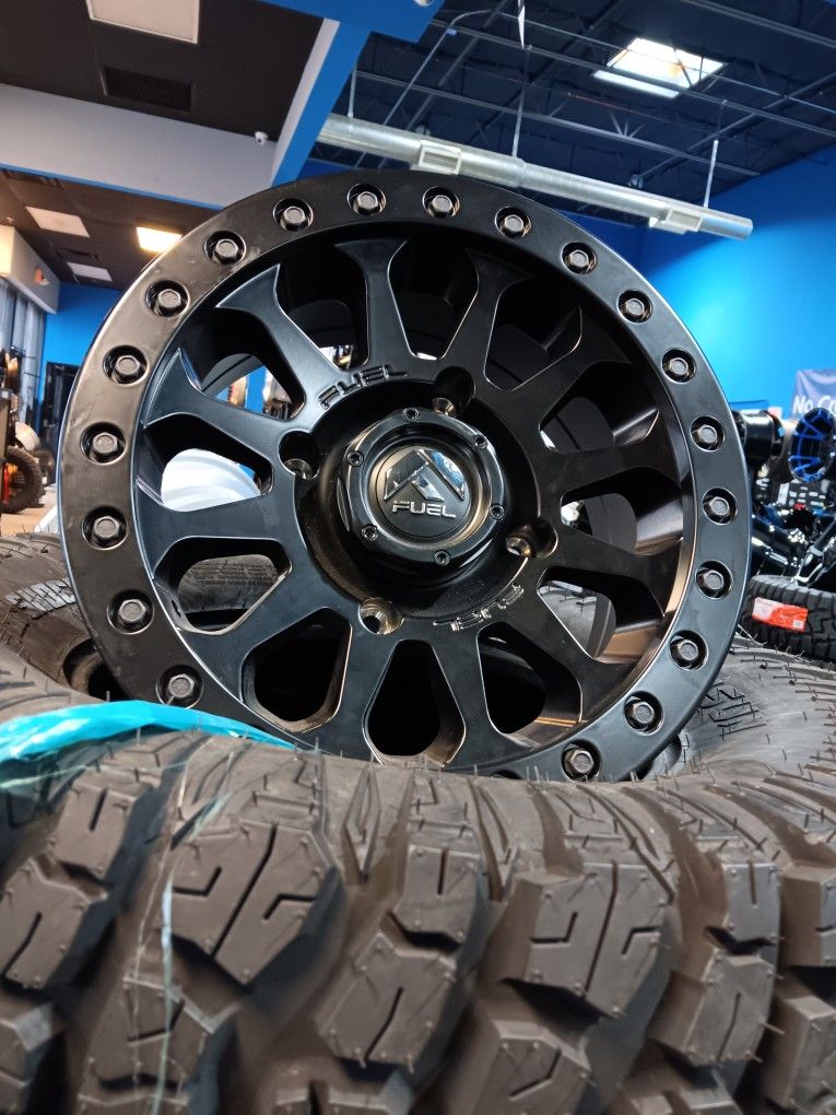 On Sale Fuel Vector 15x7 4x156 Beadlock & 32x10-15 Tires For Rzr & Kawasaki Utv Sxs (We Finance)