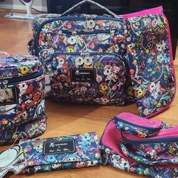 Rare/Discontinued Tokidoki x Jujube Sea Punk Bundle Matching BFF Diaper Bag + Be Organized Pouches + Fuel Cell + Wallet