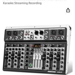 8 Channel Bluetooth Audio Mixer DJ Mixer Sound Board Console