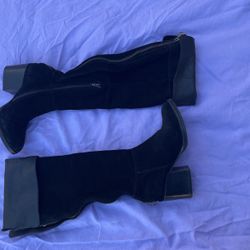 Steve Madden Black Suade Boots 