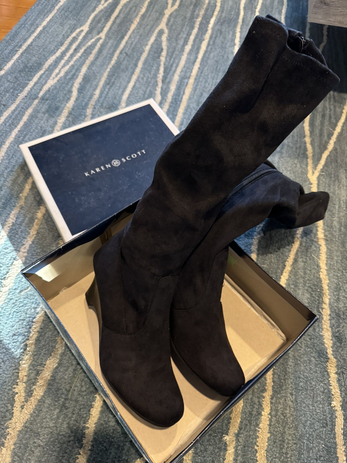 Brand New Black Karen Scott Boots Size 7.5