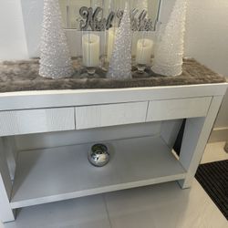 White Console Table 