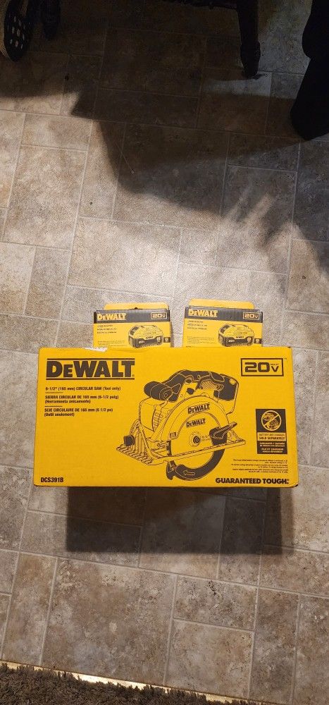 DeWalt Circular Saw And Batteries