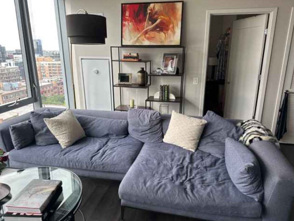 High-End Walter E. Smithe 2-Piece Sectional Couch – $800 (Originally $9,200) – Immediate Pickup