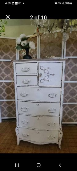 Antique Bonnet chest of drawers 1920s Shabby Chic