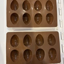 Set Of Silicone Egg Baking Trays 
