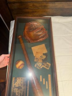 History of Baseball - framed memorabilia