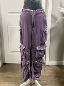 Lavender Velvet  Cargo Pants