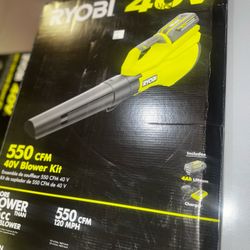 550 CFM Ryobi 40 volt blower kit 