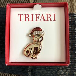 Cute Christmas Cat Pin