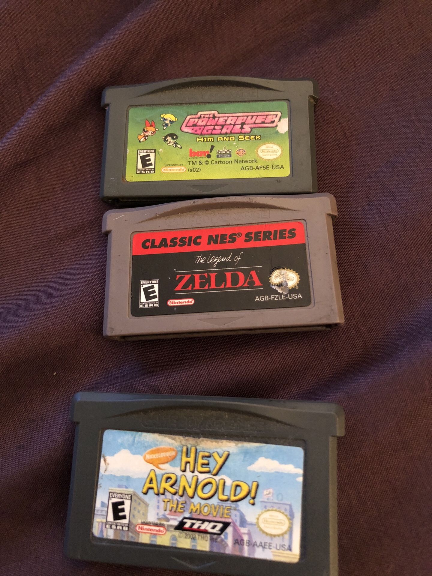 Gameboy Advance Games, Hey Arnold, Powerpuff Girls, Zelda