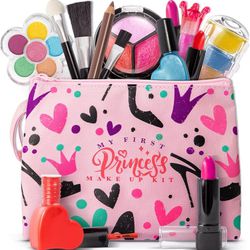 Kid's Makeup Kit Princess Makeup Set with Carrying Cosmetic Purse 23 Pc Thumbnail