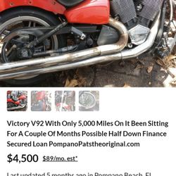 Harley Victory Triumph Yamaha Cruisers Finance Available