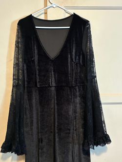 Black velvet dress xl