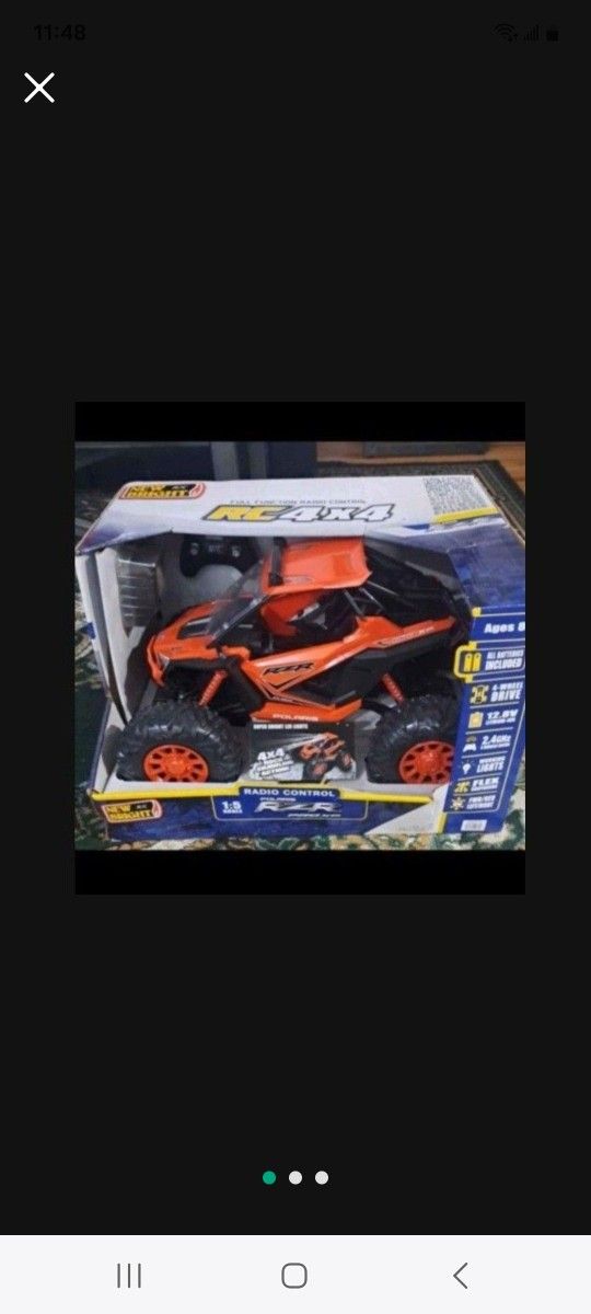 LARGE-Radio Control Red Polaris ATV, RZR XP Pro Battery 12" Tall, 20" Length 14½ Wide