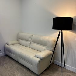 Off White Leather Sofa (Rooms To Go)